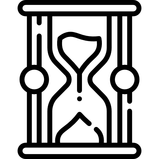 Hourglass time and date clock time icon