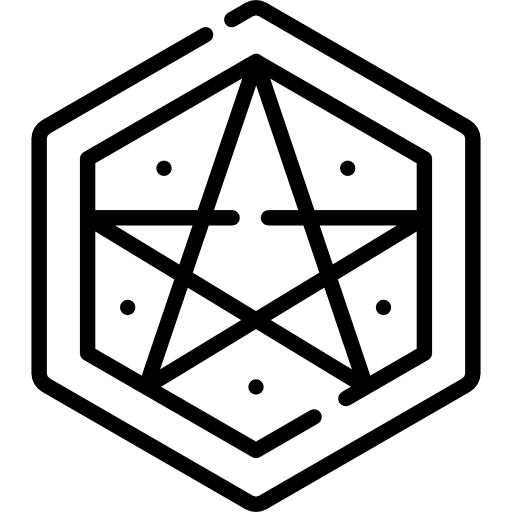 Pentagram signs horoscope astrology icon