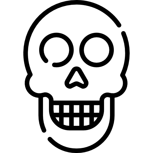 Skull skull anatomy signs icon