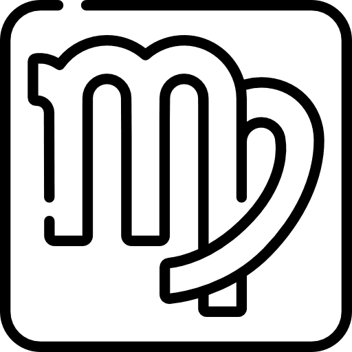 Virgo constellation shapes and symbols zodiac icon