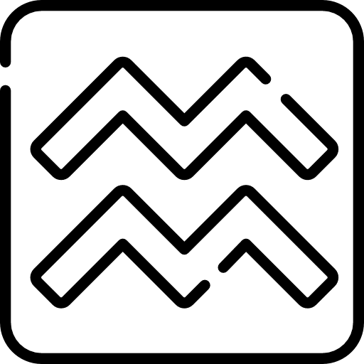 Aquarius esoteric horoscope shapes and symbols icon