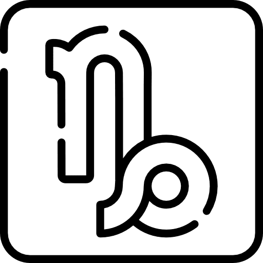 Capricorn zodiac constellation esoteric icon