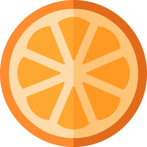 Orange slice food and restaurant fruit lemon icon
