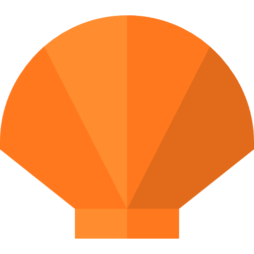 Seashell food and restaurant sea life animals icon