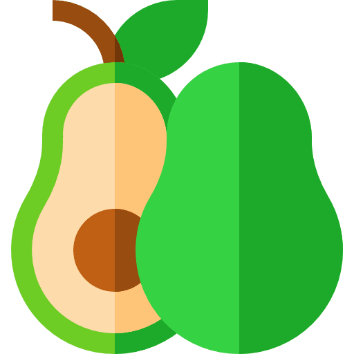 Avocado organic healthy food vegetarian icon