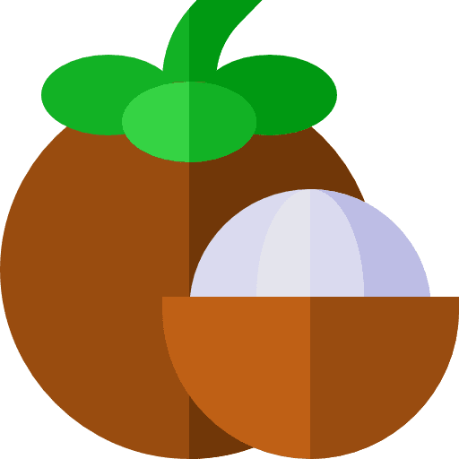 Mangosteen organic food and restaurant vegan icon
