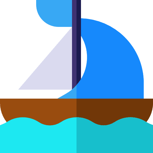 Sailboat yatch boats transport icon