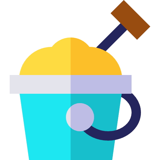 Sand bucket bucket sand bucket holidays icon