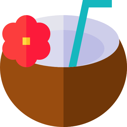 Coconut drink alcohol coconut birthday and party icon