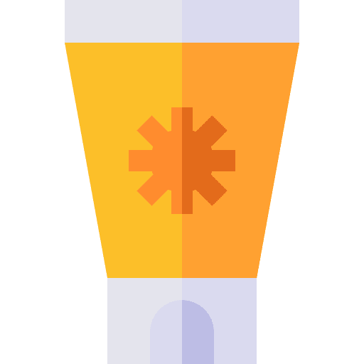 Sun cream holidays beach healthcare and medical icon