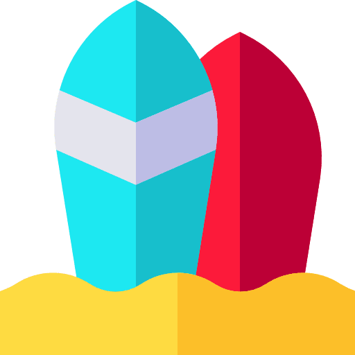 Surfboard equipment surf travel icon