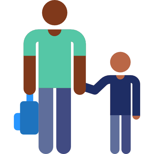 Family school son people icon