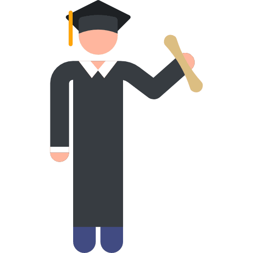Graduation graduate people education icon