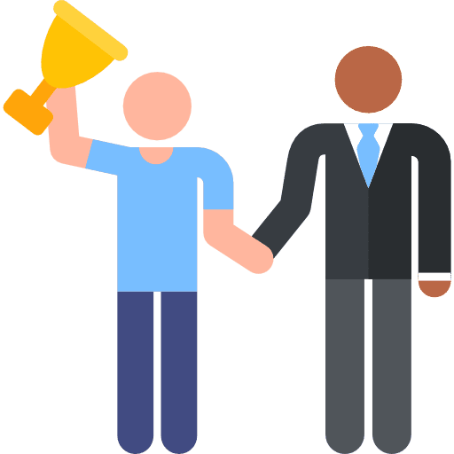 Trophy champion education winner icon