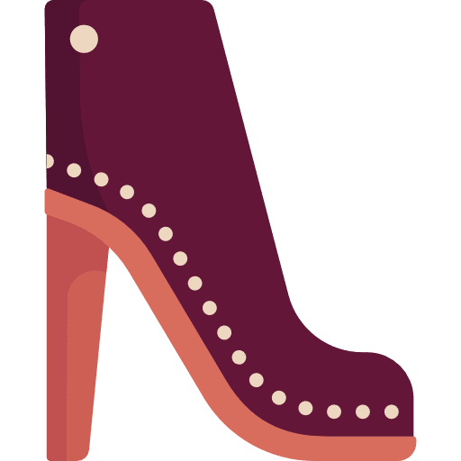 High heel boots fashion footwear icon