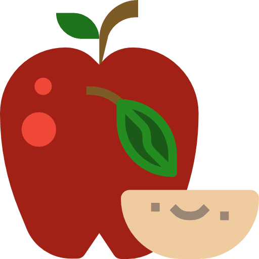 Apple organic fruit food and restaurant icon