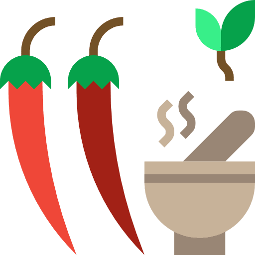 Chili vegetables nutrition food and restaurant icon
