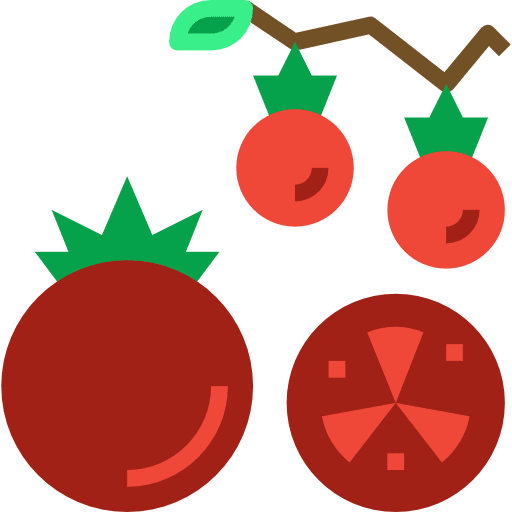 Tomato food and restaurant tomato healthy food icon