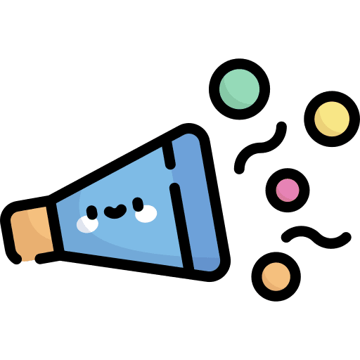 Confetti birthday new year confetti icon