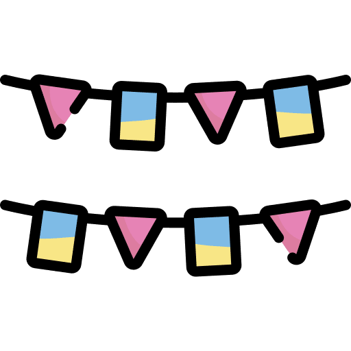 Garlands garland decoration birthday and party icon