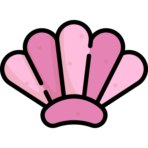 Shell animals gourmet beach icon