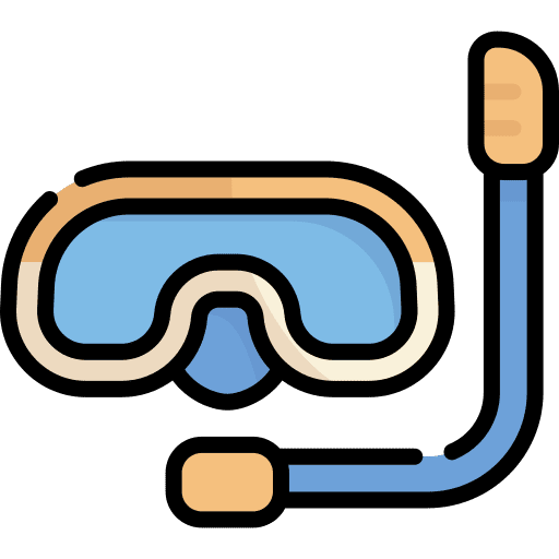 Snorkel goggle sea summertime icon