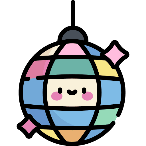 Mirror ball disco entertainment club icon