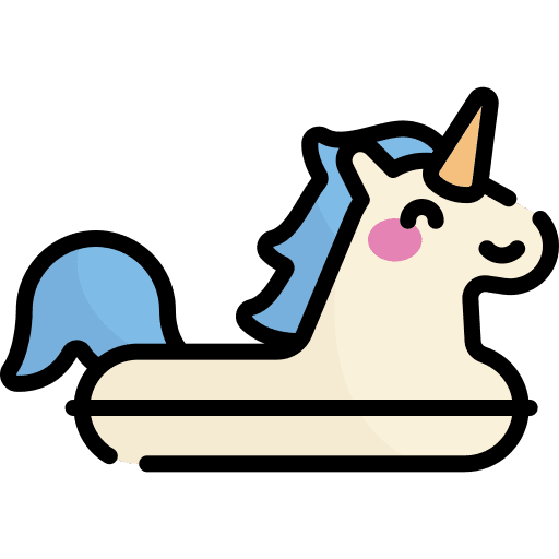 Rubber ring life preserver unicorn holidays icon