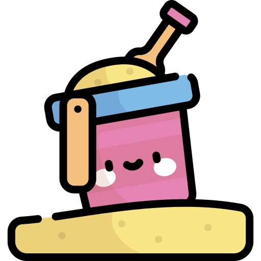 Sand bucket summertime holidays sand bucket icon
