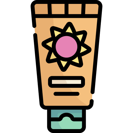 Sun cream sun protection healthcare and medical holidays icon