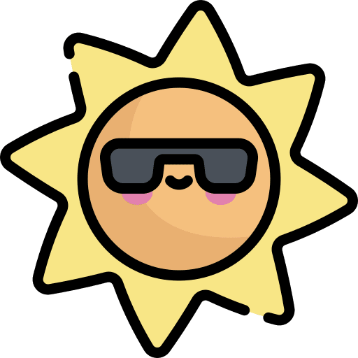 Sun summer summertime warm icon