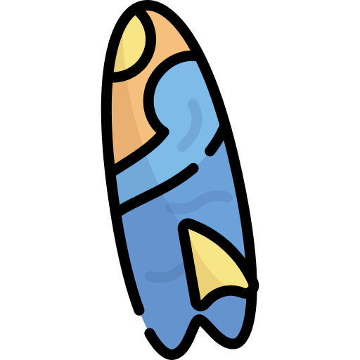 Surfboard equipment sports and competition summertime icon