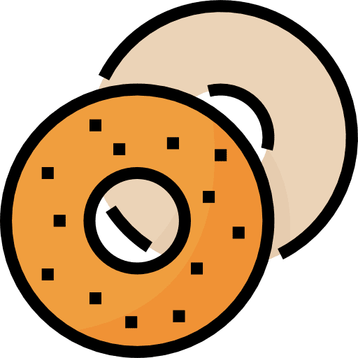 Bagel meal food bakery icon
