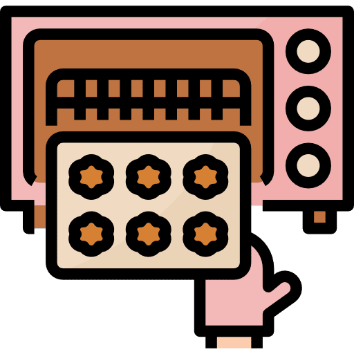 Baking stone muffins oven icon