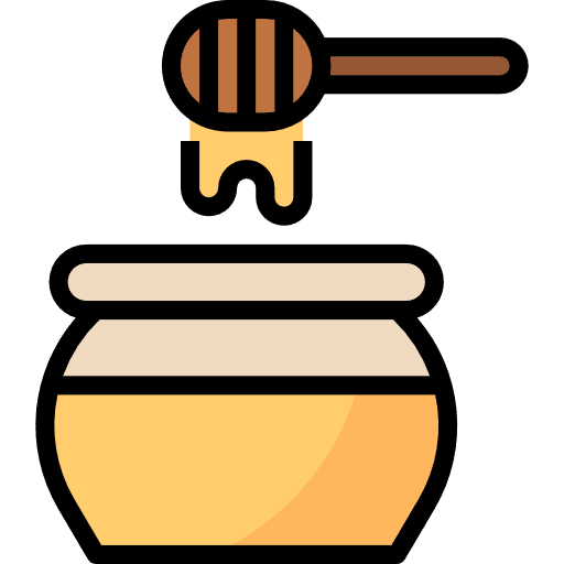 Honey jar tools and utensils pot icon