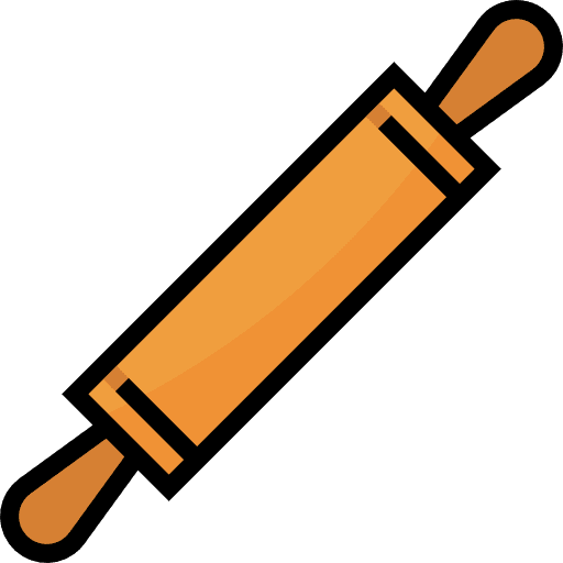 Rolling pin tools and utensils food and restaurant kitchenware icon