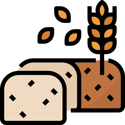 Wheat wheat piece bread icon