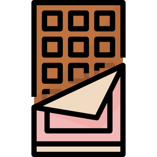 Chocolate bar food and restaurant bar chocolate bar icon