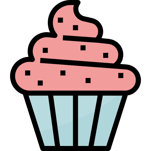 Cupcake dessert food and restaurant food icon