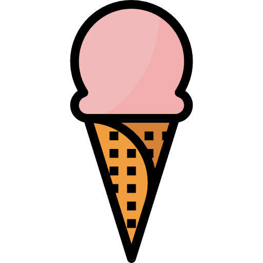 Ice cream food cone cold icon