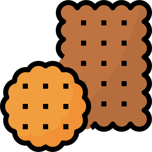 Biscuits food and restaurant bakery biscuit icon