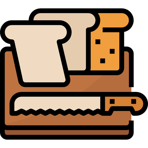 Bread sliced breakfast toast icon