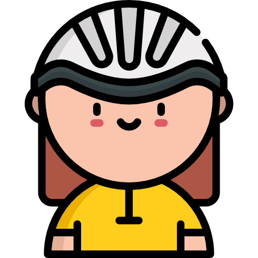 Cyclist sports and competition cyclist woman icon