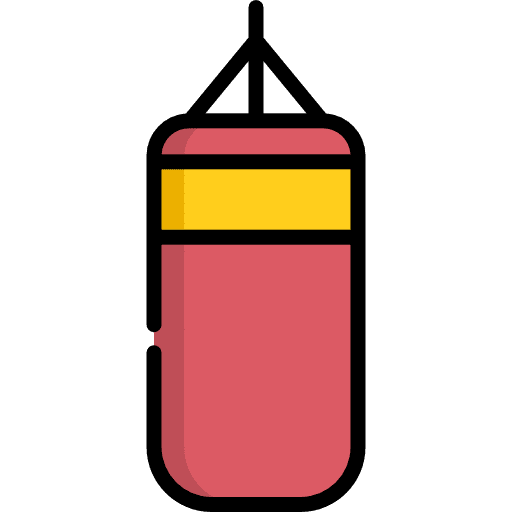 Punching bag punches box sand bag icon