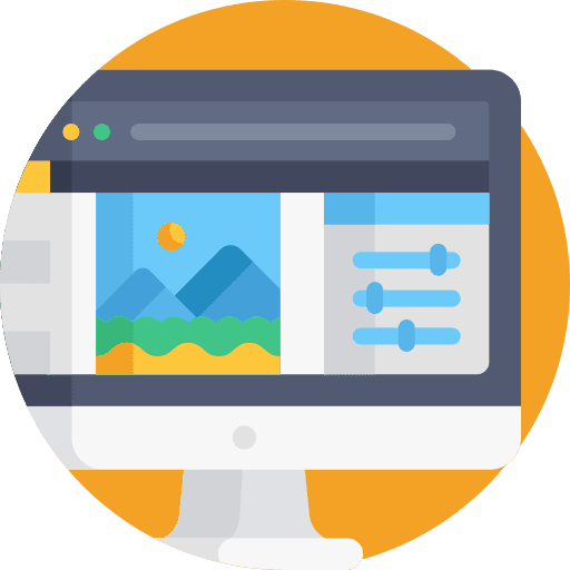 Graphic editor monitor interface graphics editor icon