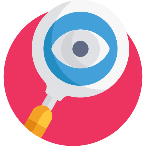 Magnifying glass ui eye find icon