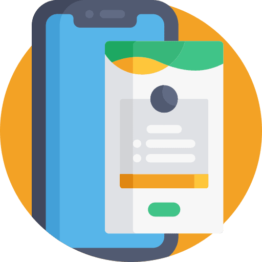 Smartphone apps interface cellphone icon