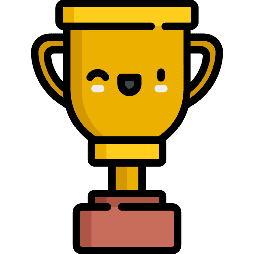 Trophy champion sports and competition winner icon