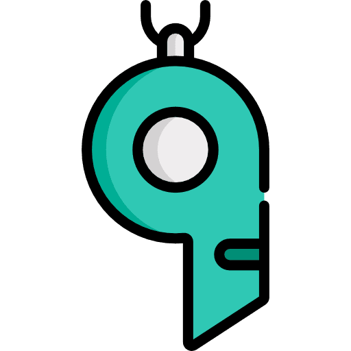 Whistle referee music and multimedia whistle icon
