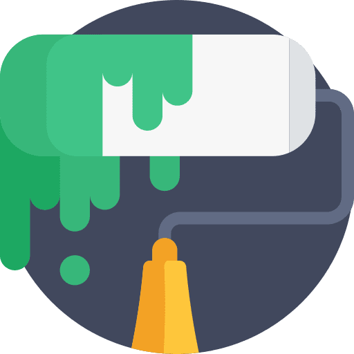 Paint roller improvement construction and tools art and design icon